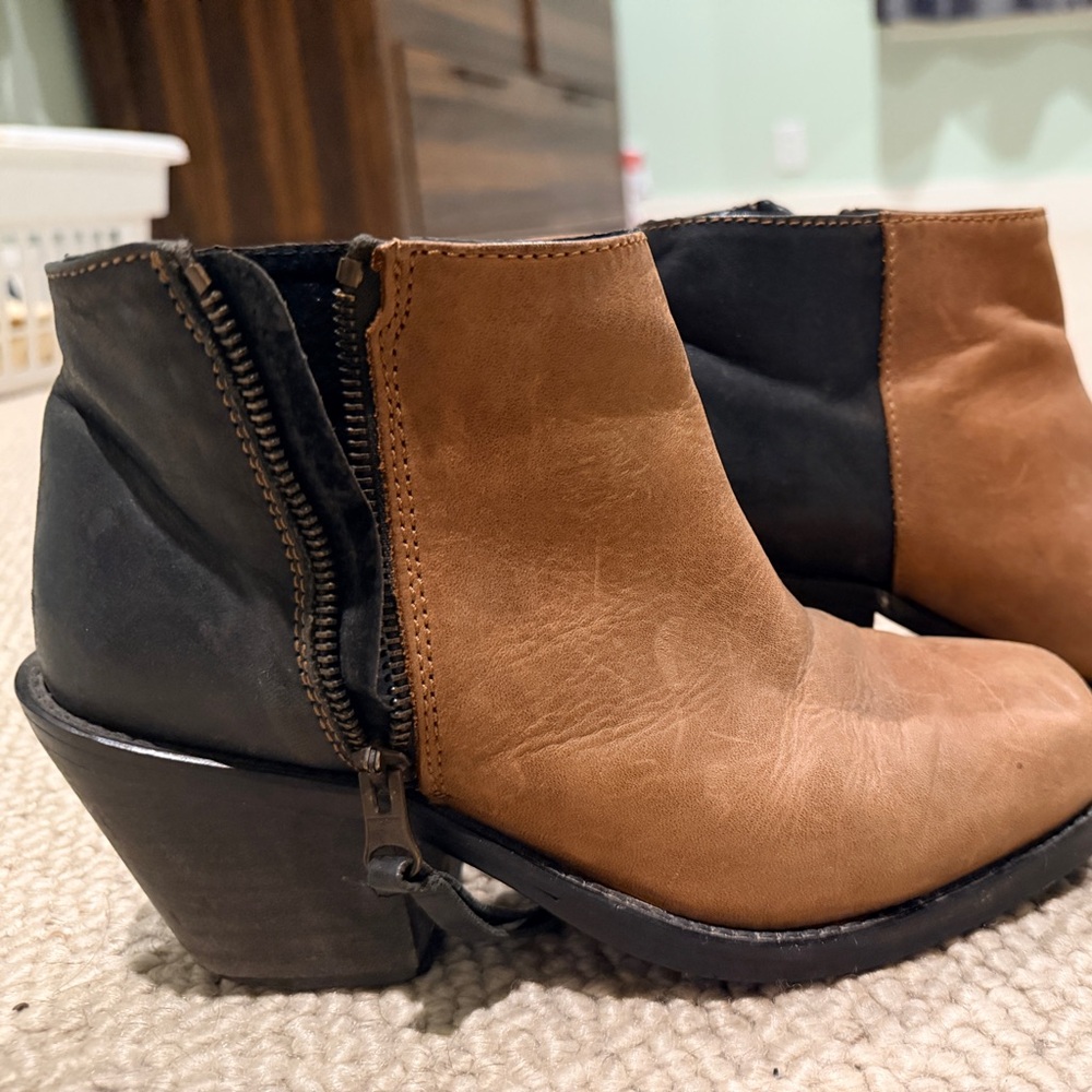 Low heeled ankle boots